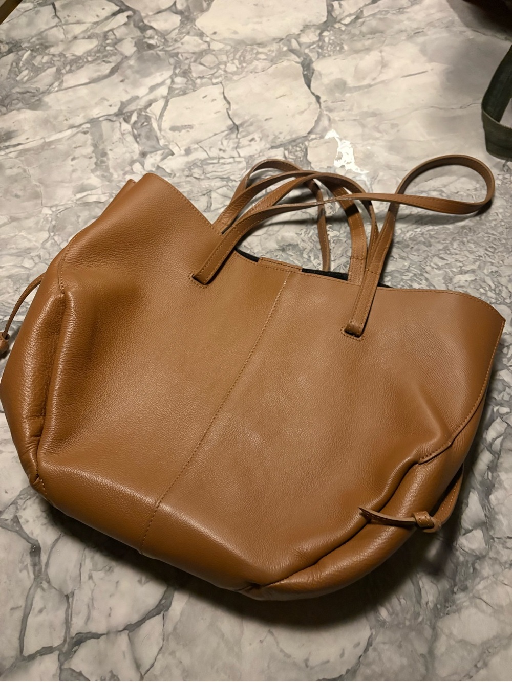 Real leather made in Italy Tan Leather Tote Bag
